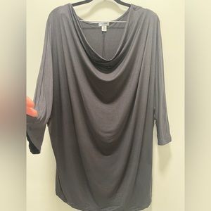 Old Navy Loose Luxe Cowl Neck Gray Tee